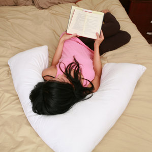 V Side Boomerang Sleeper Fiber Body Pillow by Deluxe Comfort