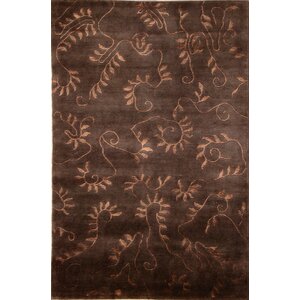 Soho Hand-Knotted Chocolate Brown Area Rug