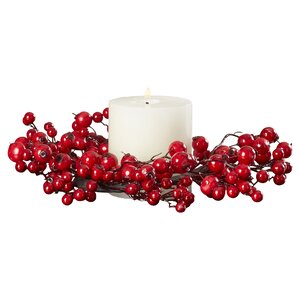 Faux Berry Candle Ring