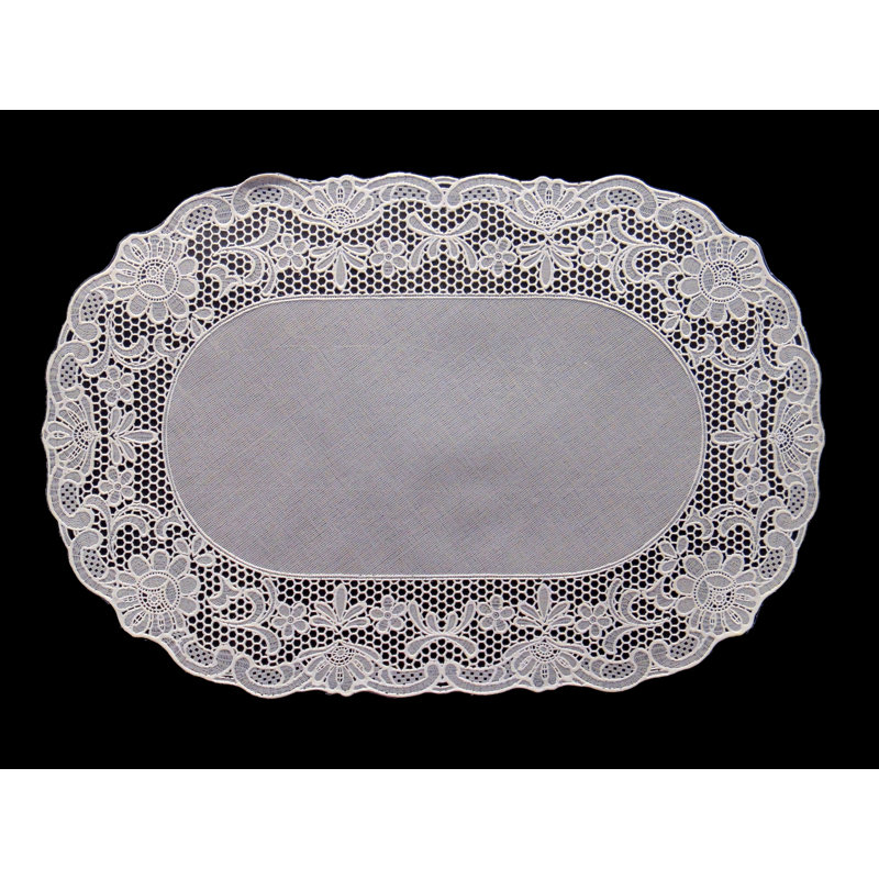 Violet Linen Vinyl Lace Placemat & Reviews Wayfair