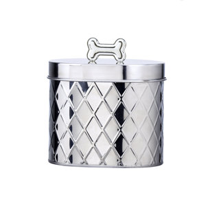 Oval Metal 1.62 qt. Pet Treat Jar