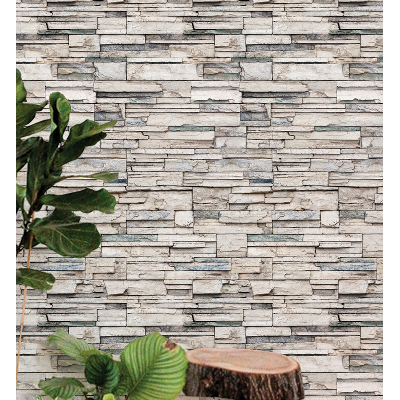 Union Rustic Lepe Faux Stone Peel and Stick Wallpaper Panel & Reviews