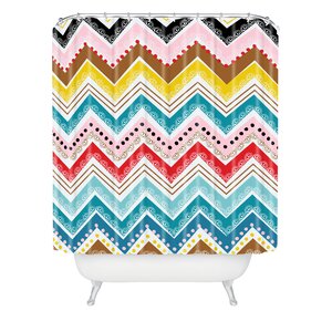 Waynesville Nolita Chevrons Extra Long Shower Curtain