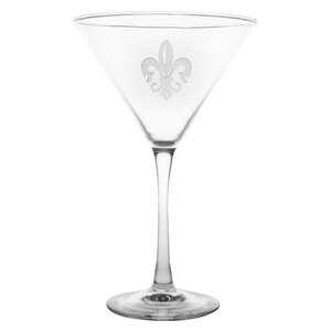 Grand Fleur De Lis 10 oz. Martini Glass (Set of 4)