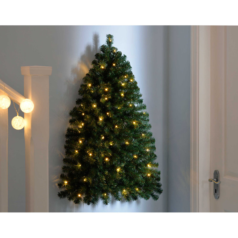 the seasonal aisle pre lit wall mounted 3ft green pine dog outdoor christmas decorations