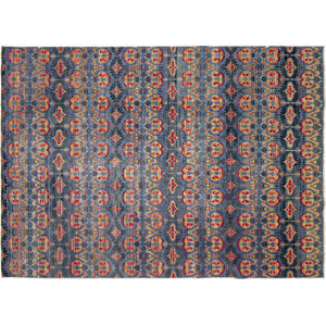 One-of-a-Kind Francois Hand Knotted Wool Blue Area Area Rug