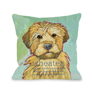 Doggy Du00e9cor Wheaten Throw Pillow