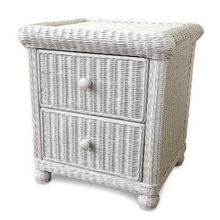Wicker Nightstands You Ll Love Wayfair 2 Drawer Nightstand