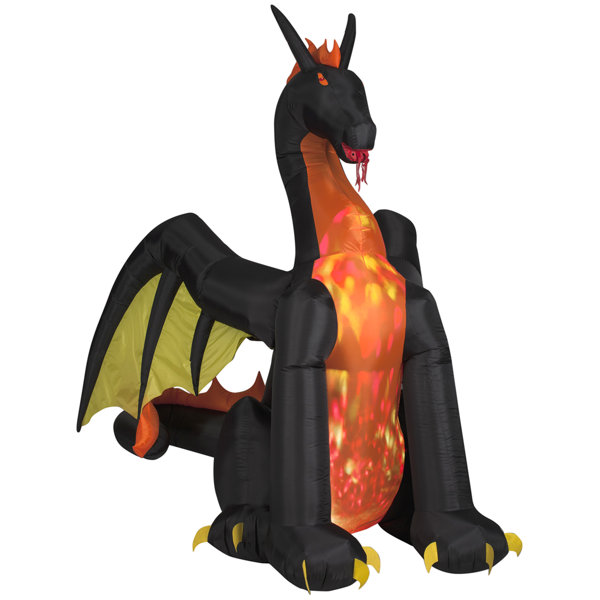 The Holiday Aisle Projection Animated Fire And Ice Dragon