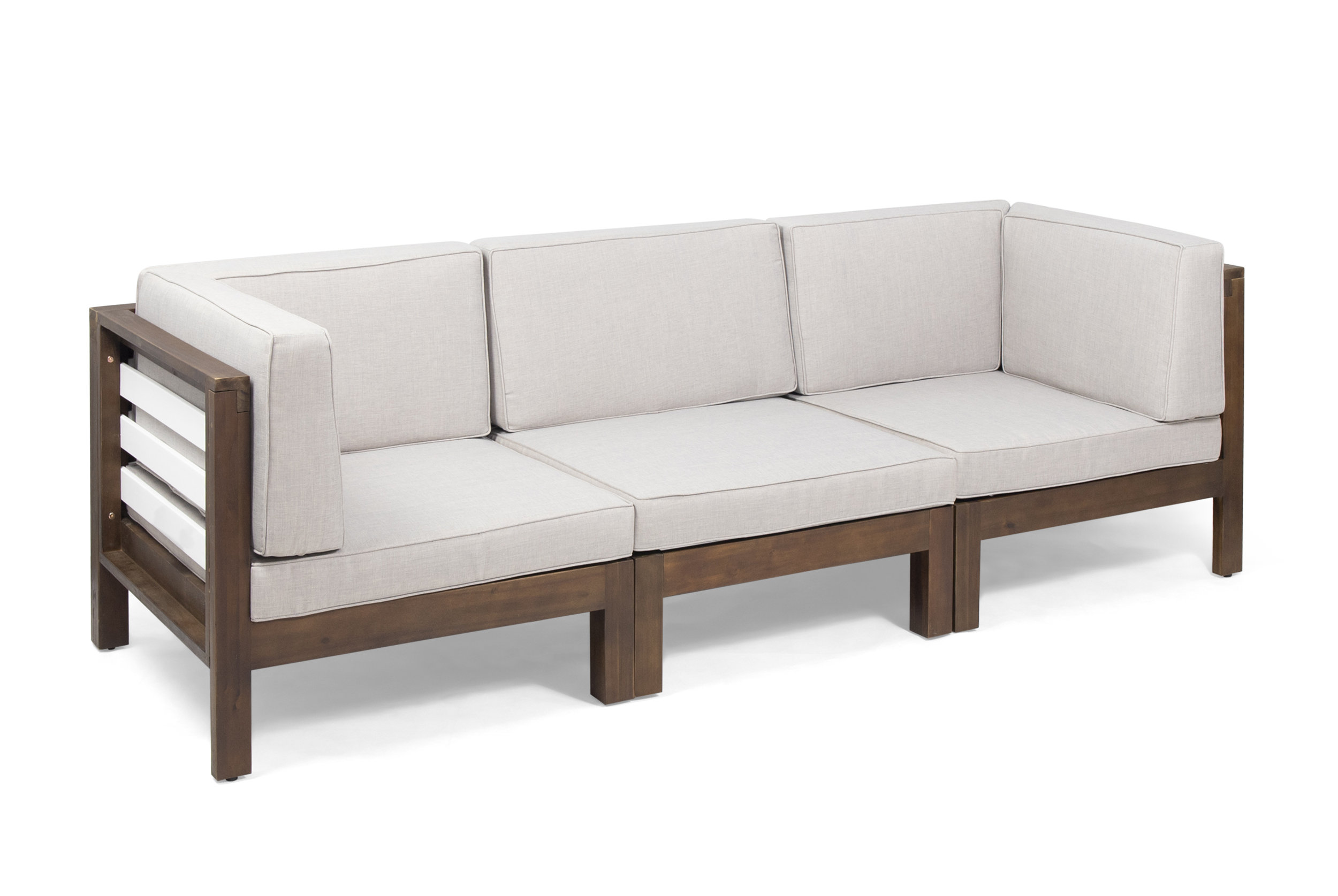 Parnell Outdoor Modular Patio Sofa With Cushions