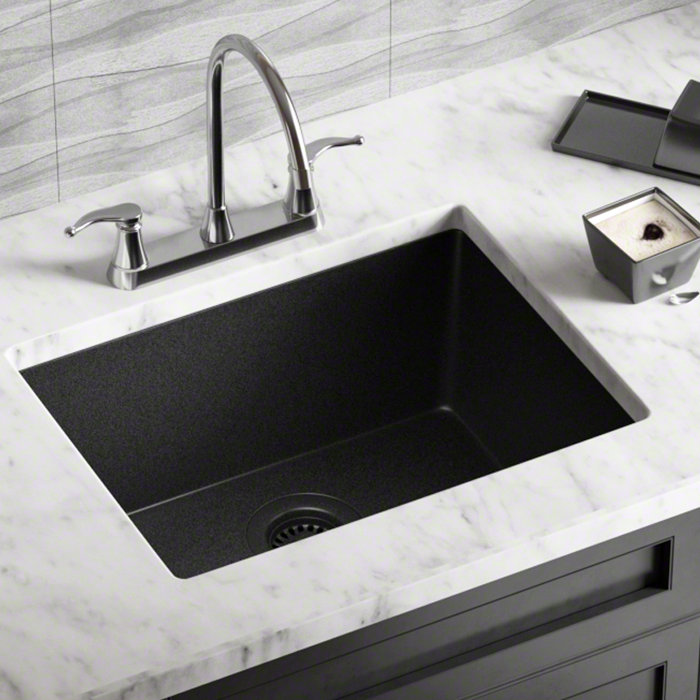 Mrdirect Granite Composite 22 L X 17 W Undermount Kitchen Sink Granite Composite 22 L X 17 W Undermount Kitchen Sink With Strainer