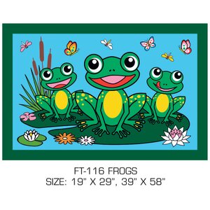 Fun Time Frogs Kids Rug