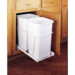 Plastic 6.75 Gallon Pull Out Trash Can