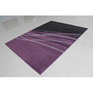 Purple/Black Area Rug