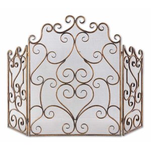 Kora 3 Panel Metal Fireplace Screen