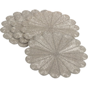 Flora Flower Design Beaded Placemat (Set of 4)