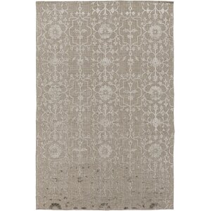 Anwen Hand-Knotted Taupe/Camel Area Rug
