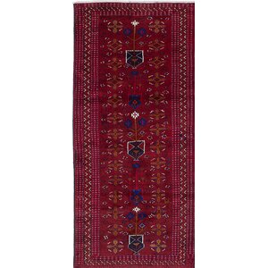 One-of-a-Kind Baluch Hand-Knotted Red Area Rug