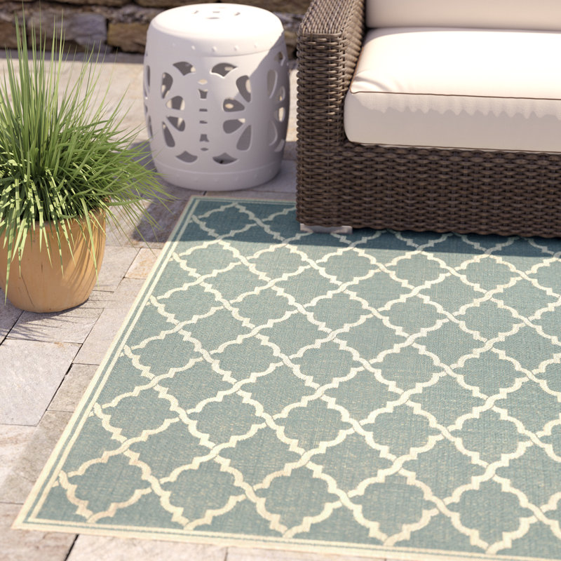 Cardwell Ocean Port Light Turquoise Indoor/Outdoor Area Rug & Reviews