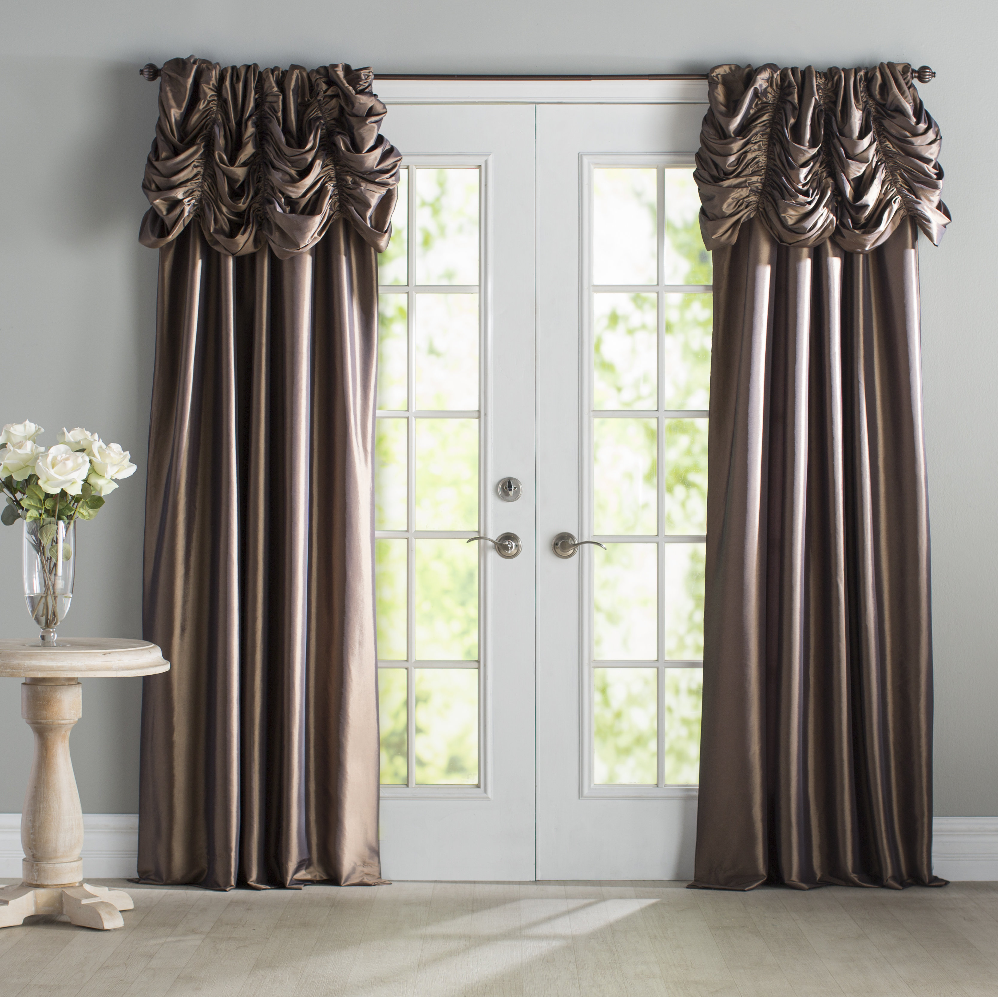 Astoria Grand Hallman Ruched Faux Silk Taffeta Thermal Rod Pocket Astoria Grand Hallman Ruched Faux Silk Taffeta Thermal Rod Pocket Single Curtain Panel Reviews Wayfair