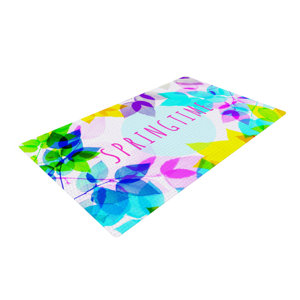 Sreetama Ray Seasons Springtime Leaves Rainbow Area Rug