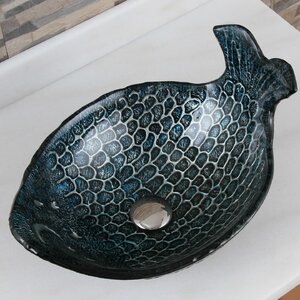 Elite Pacific Whale Oval Vessel Bathroom Sink