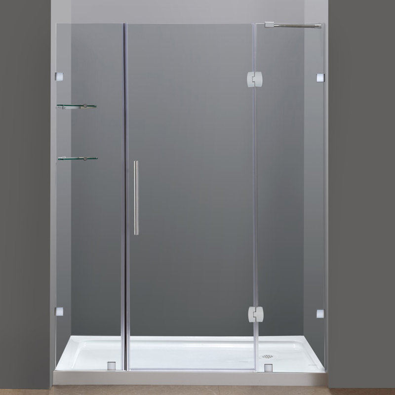 Frameless Sliding Shower Doors aston soleil 60" x 77.5" hinged completely frameless sliding Frameless Sliding Shower Doors aston soleil 60" x 77.5" hinged completely frameless sliding