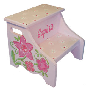 Flower Personalized Step Stool by Renditions by Reesa