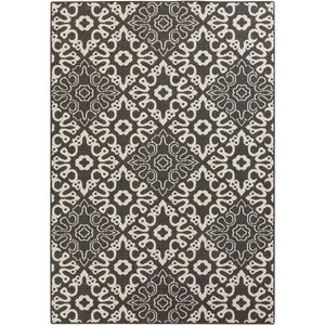 Pearce Black/Cream Indoor/Outdoor Area Rug