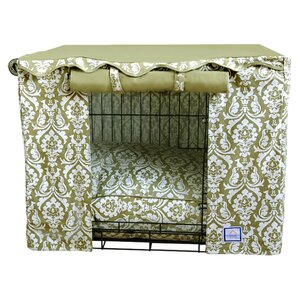 Damask Dog Crate Cover