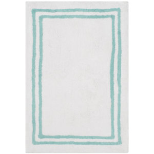 Plush Master Bath Aqua Area Rug (Set of 2)