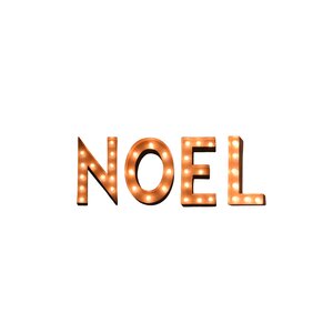 Iconics Noel Holiday Typography Steel Marquee Light