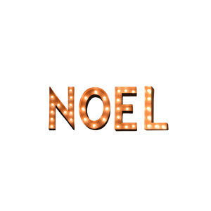 Iconics Noel Holiday Typography Steel Marquee Light