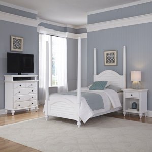 Harrison Four Poster 3 Piece Bedroom Set by Beachcrest Home