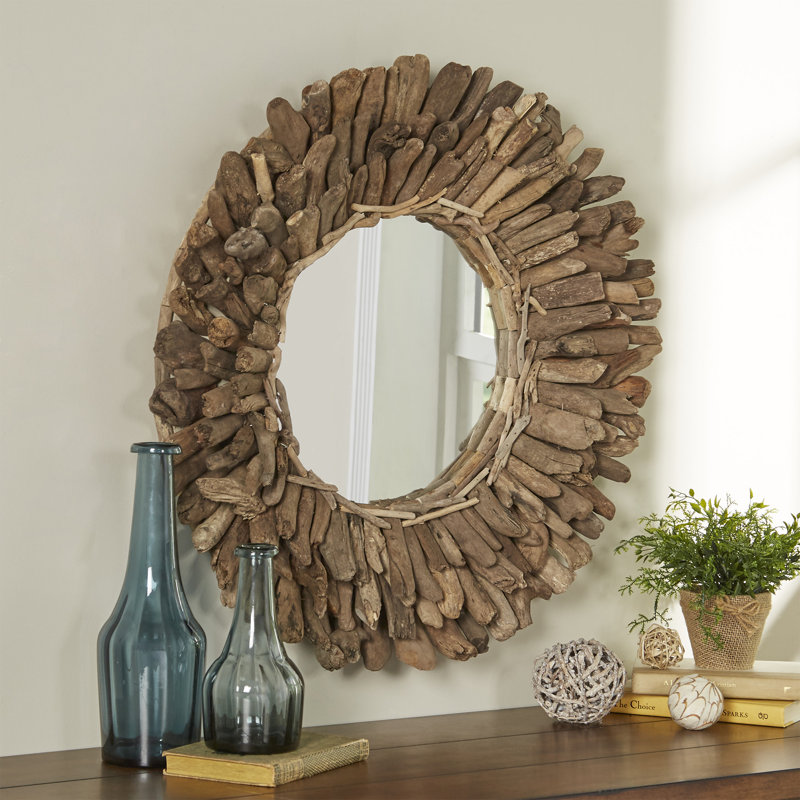 Beachcrest Home Driftwood Framed Mirror & Reviews Wayfair