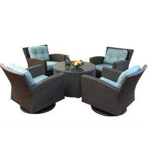 Sonoma 5 Piece Deep Swivel Seating Group with Sunbrella Cushions