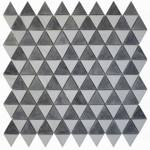 Diamond Patterned Tile You Ll Love Wayfair Diamantes 0 38 X Marble Mosaic Tile In White Bardiglio