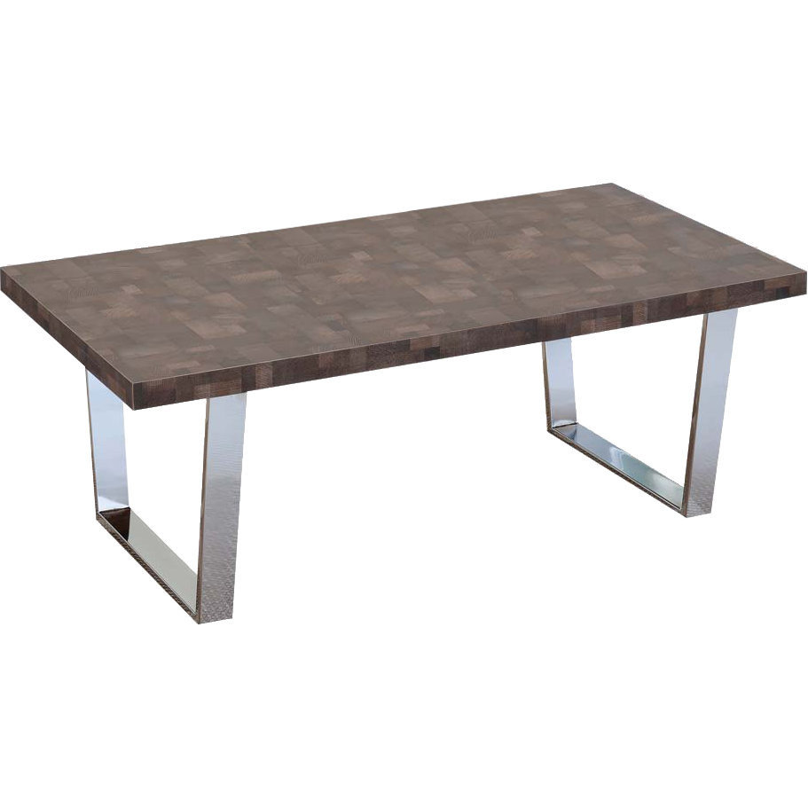 Laude Run Blanche Wood Top Metal Frame Coffee Table Wayfair