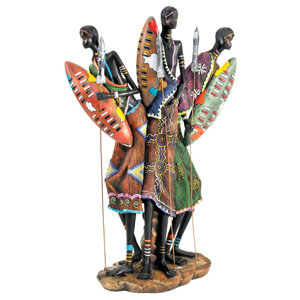 Zulu Warriors of Kenya Figurine