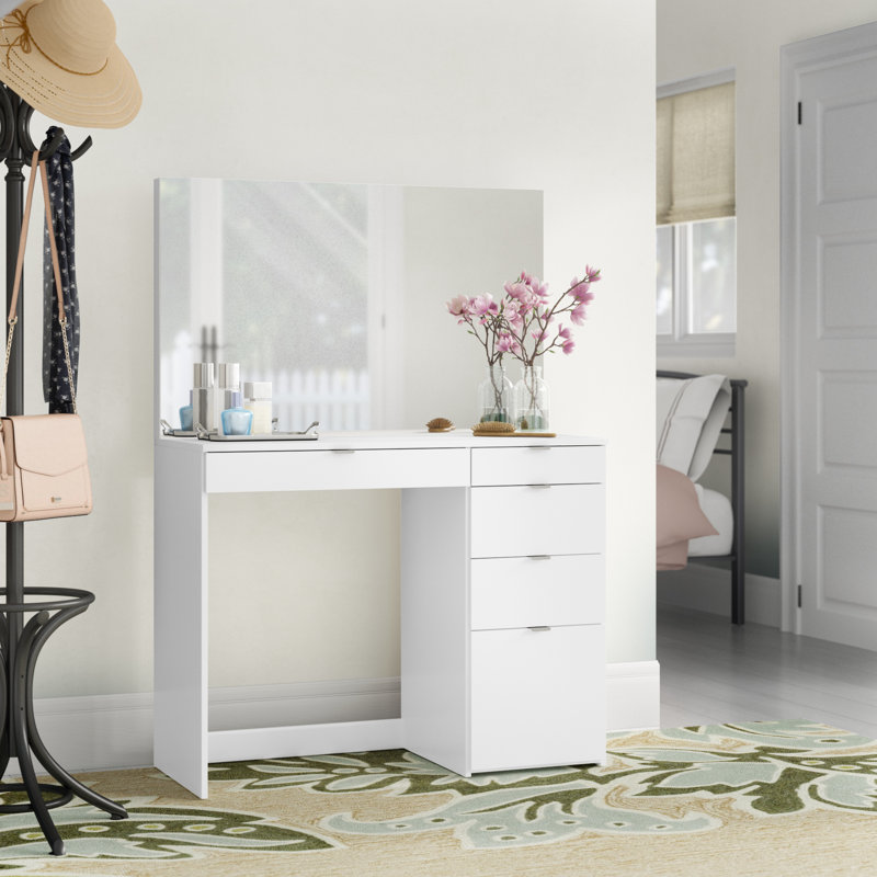 Ebern Designs Corrado Vanity With Mirror Reviews Wayfair