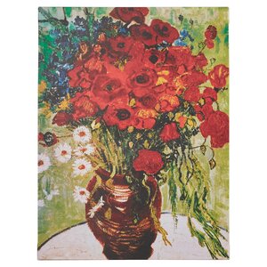 Red Poppies & Daisies by Vincent Van Gogh Framed on Canvas