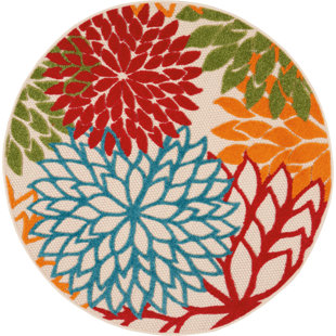 Green Round Rugs You Ll Love Wayfair Goldhorn Green Outdoor Area Rug