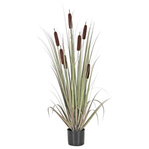 Faux Cattail Grass Plant in Pot