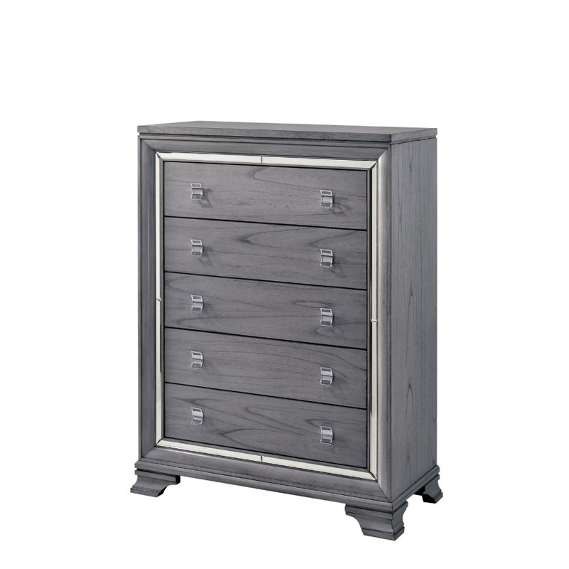 Rosdorf Park Montevia Solid Wood 5 Drawer Chest Wayfair