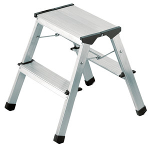 2-Step Aluminum Step Stool with 330 lb. Load Capacity