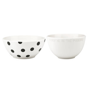 All in Good Taste Deco Dot Mixing Bowls, Set of 2