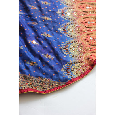 Handmade Sari Christmas Tree Skirt Handmade Sari Christmas Tree Skirt