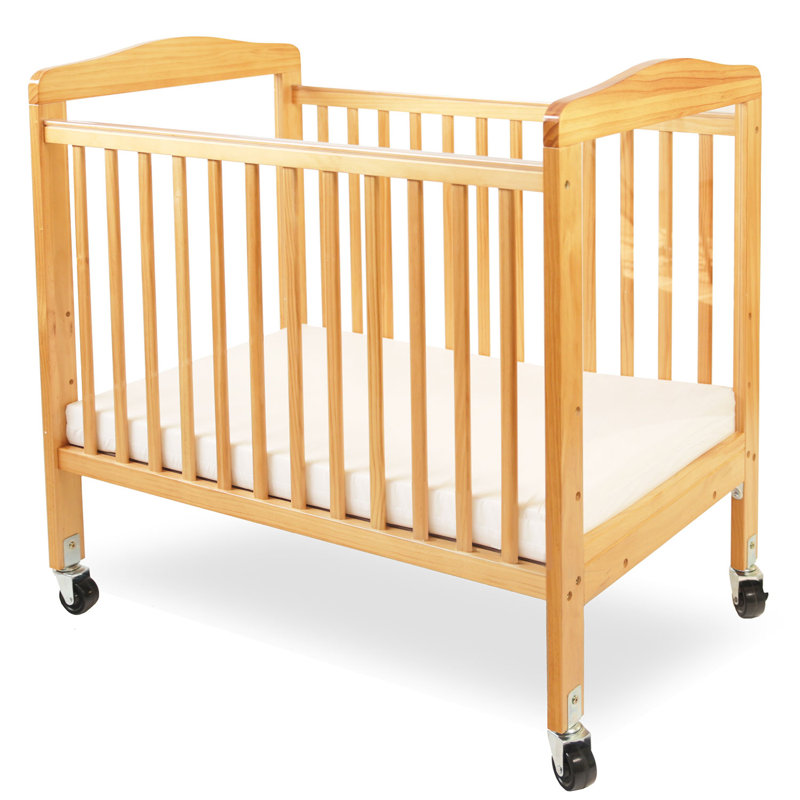 L.A. Baby Compact Wooden Window Portable Crib with Mattress & Reviews