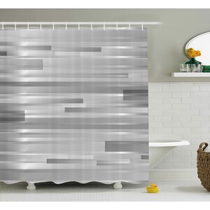 Enrique Striped Web Forms Shower Curtain