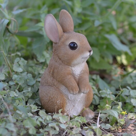 standing rabbit garden statue